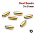 5 Pcs, 3x5 mm 14K Gold Filled Oval Beads, (GF/293)